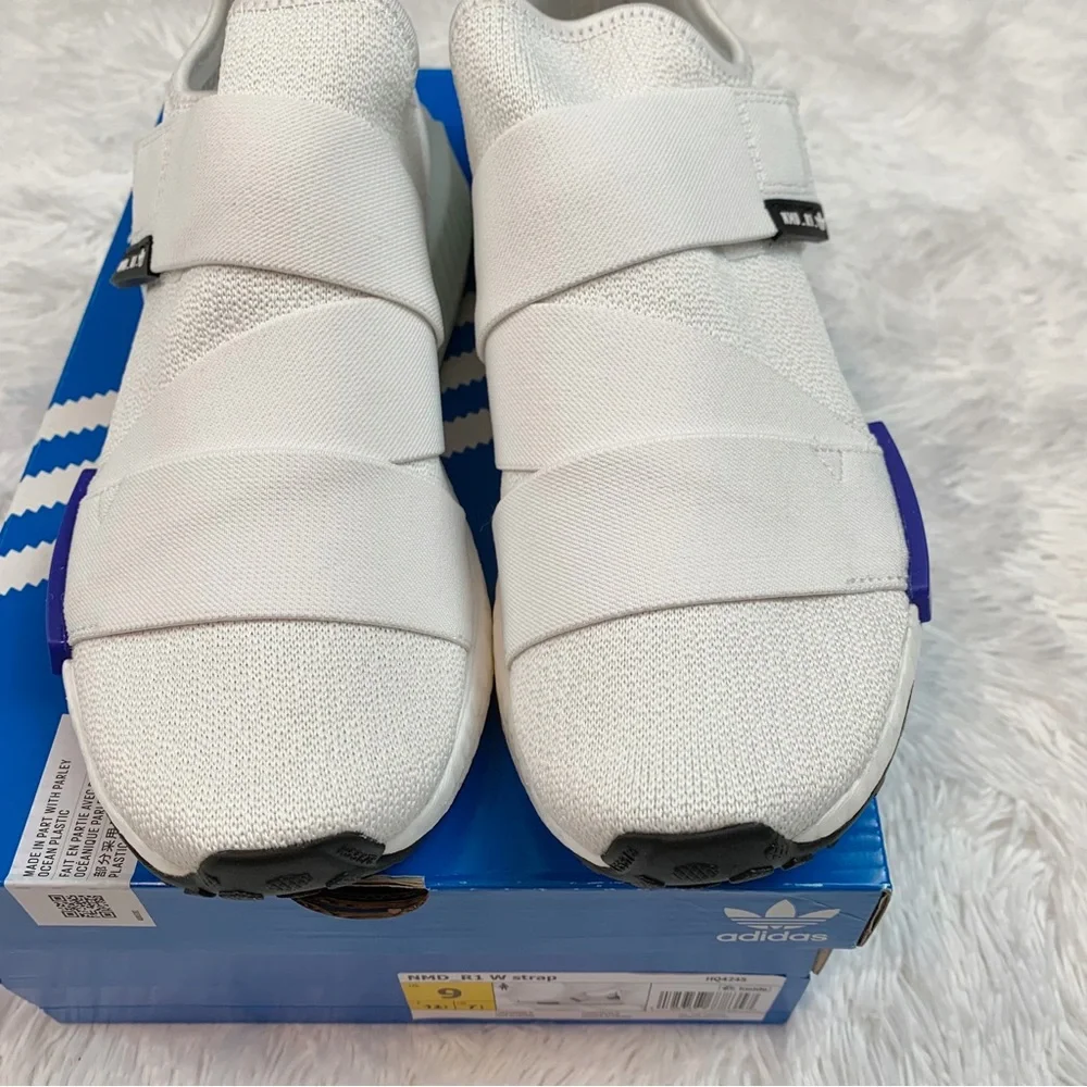 adidas women Originals NMD_R1 Strap cloud White Lucid‎ Blue Core Black shoes